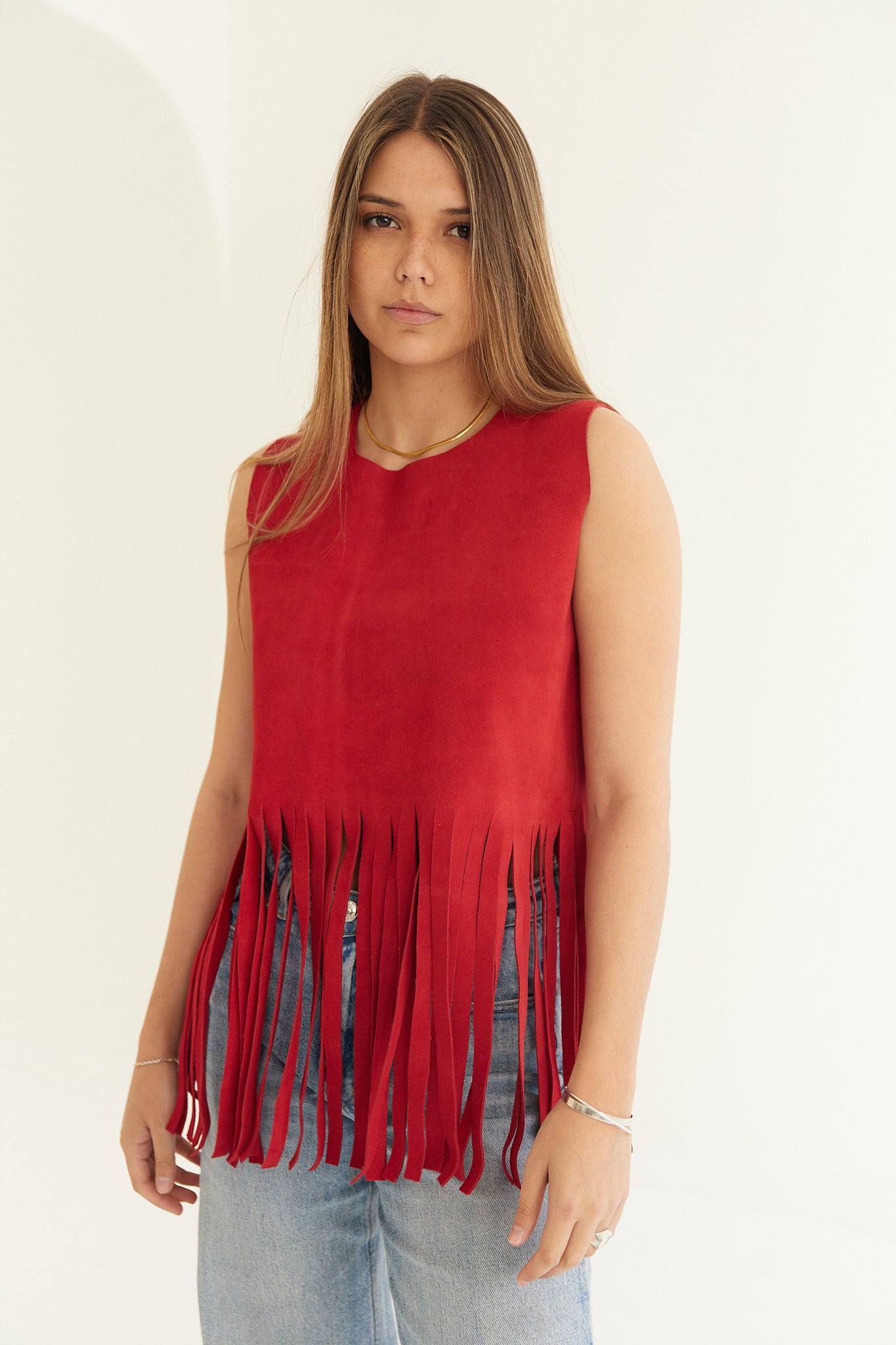 Chaleco Folk Rojo