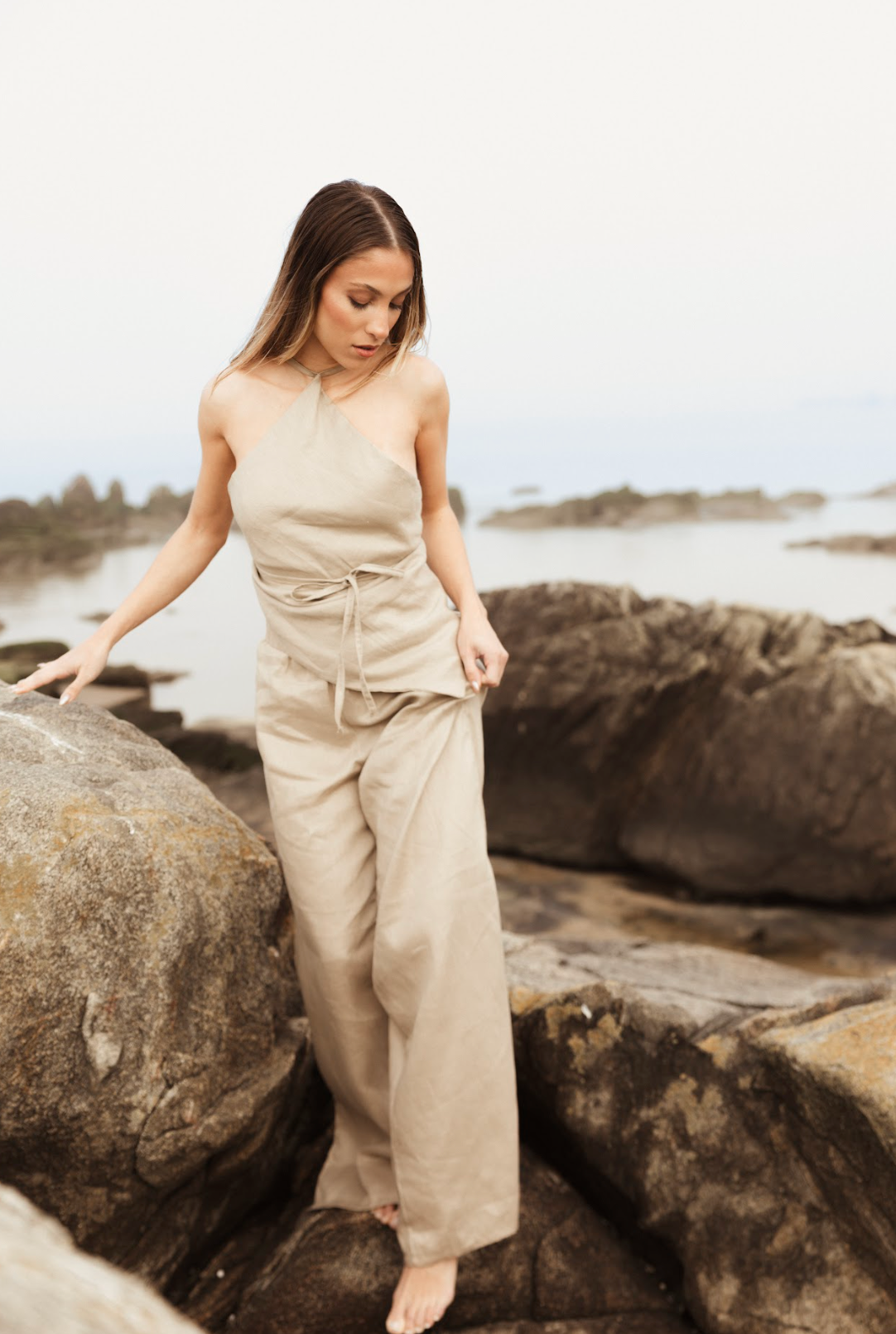 Pantalon Indonesia Beige
